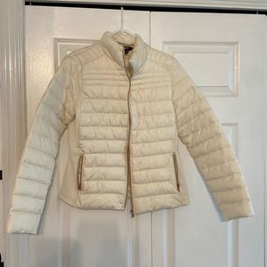 fitted winter puffer jacket